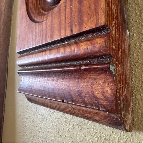 Carved Wooden Wall Decor in Warm Brown - Picture 3 of 9